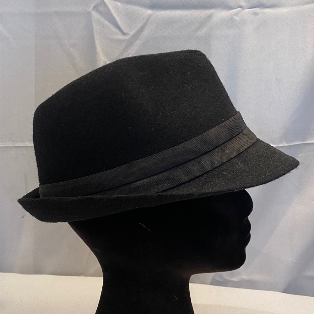 Black Rivet Wool Fedora Hat - Picture 3 of 6